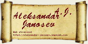 Aleksandar Janošev vizit kartica